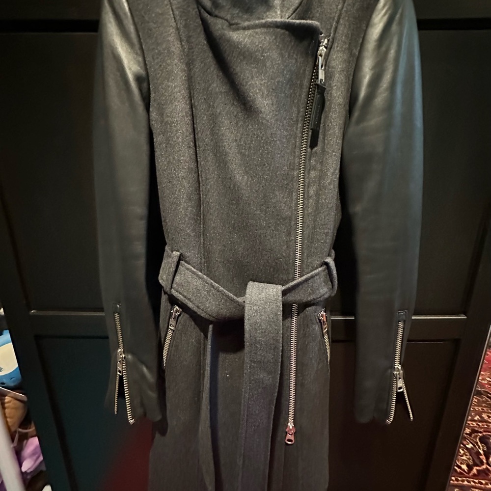 Mackage Charcoal and Black Trench Coat